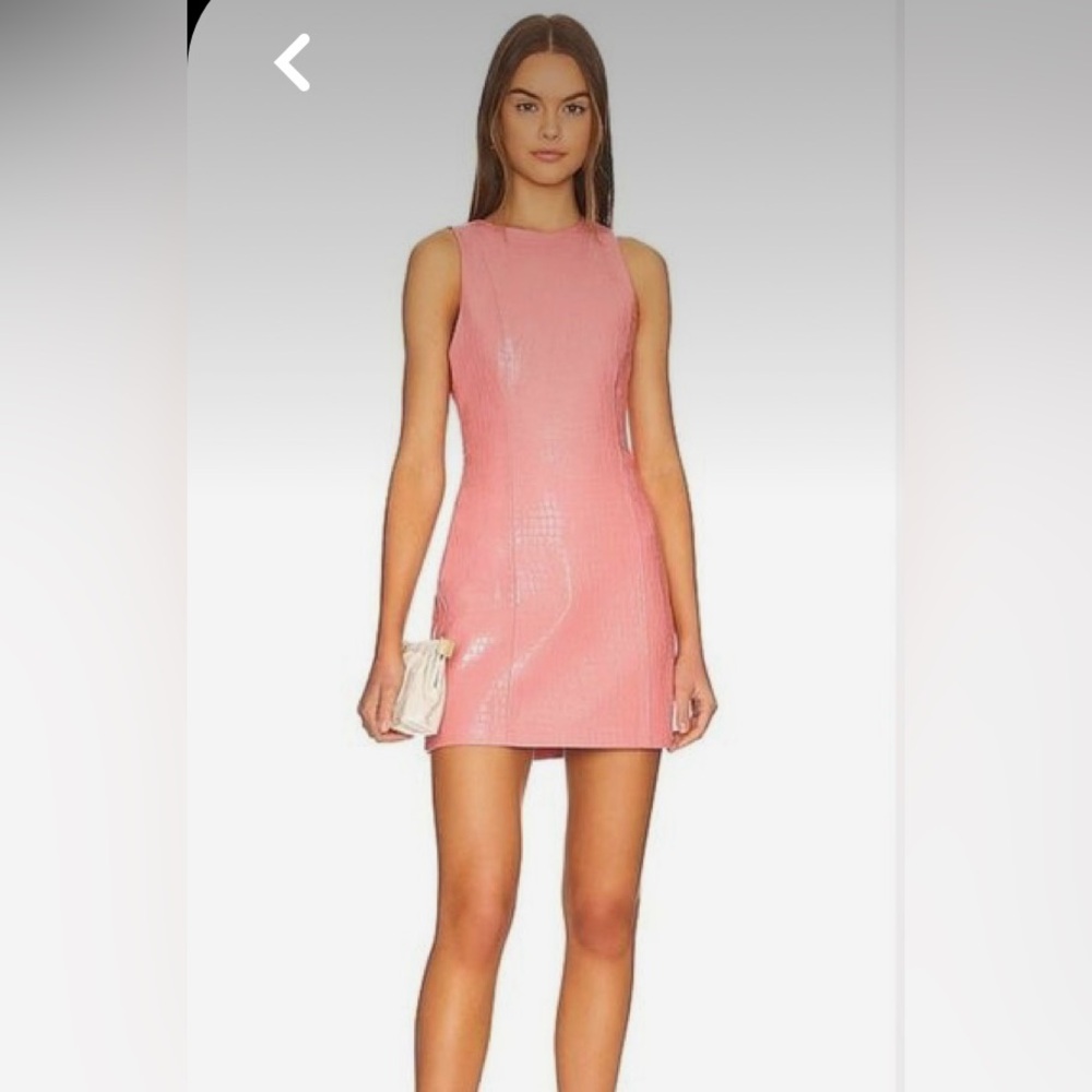 Alice + Olivia Dress Croc Embossed Faux Leather